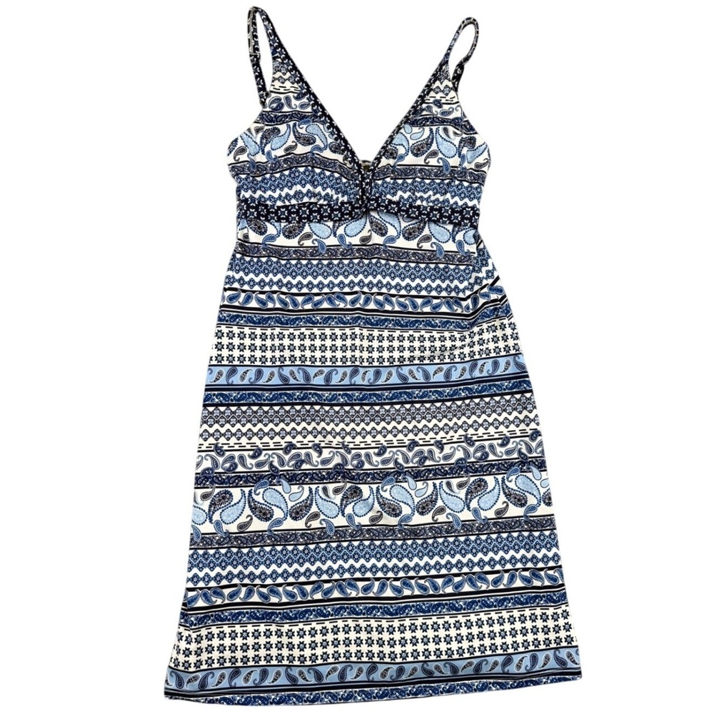 Tommy Bahama Blue White Paisley Tile Swim Cover Up Dress TSW72422C Womens Medium